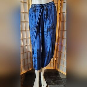 Blue and Black Wrap Pants